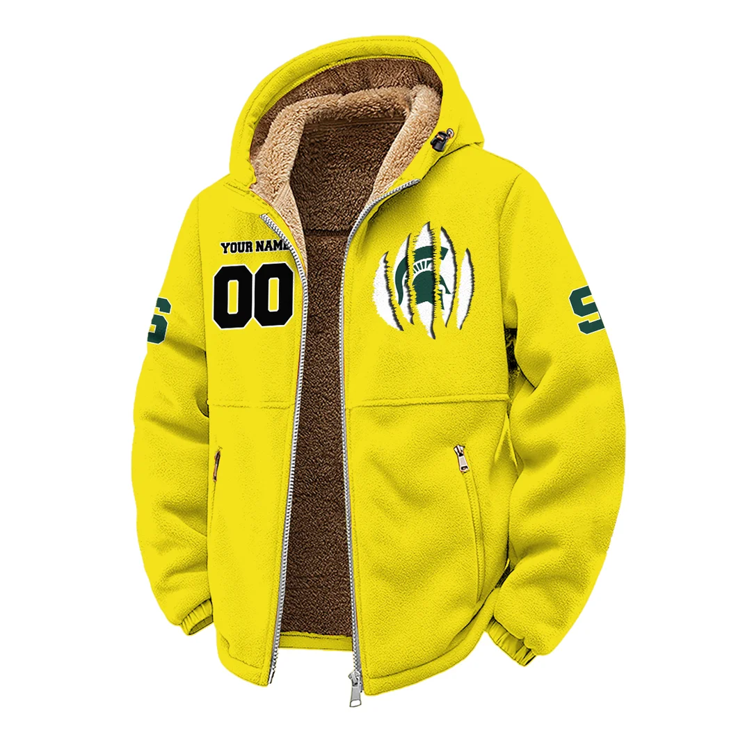 The Spartans Winter Fleece Jacket, Ultra-Soft Fleece Shell HVN1449MS - Yellow - Image 2