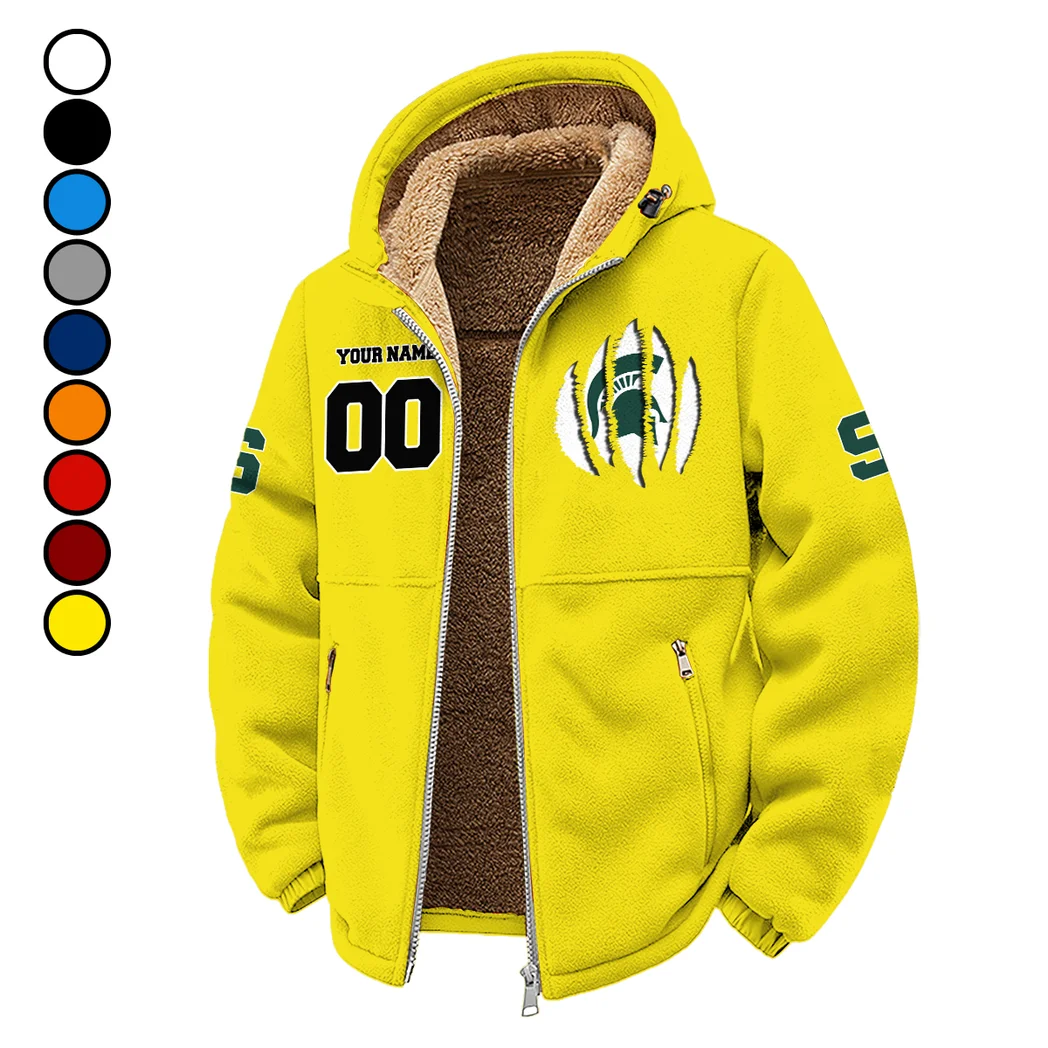The Spartans Winter Fleece Jacket, Ultra-Soft Fleece Shell HVN1449MS - Yellow