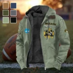 The Tigers Flannel Hoodie, Warm Sport Spirit Hoodie HVN1449MT - Light Green