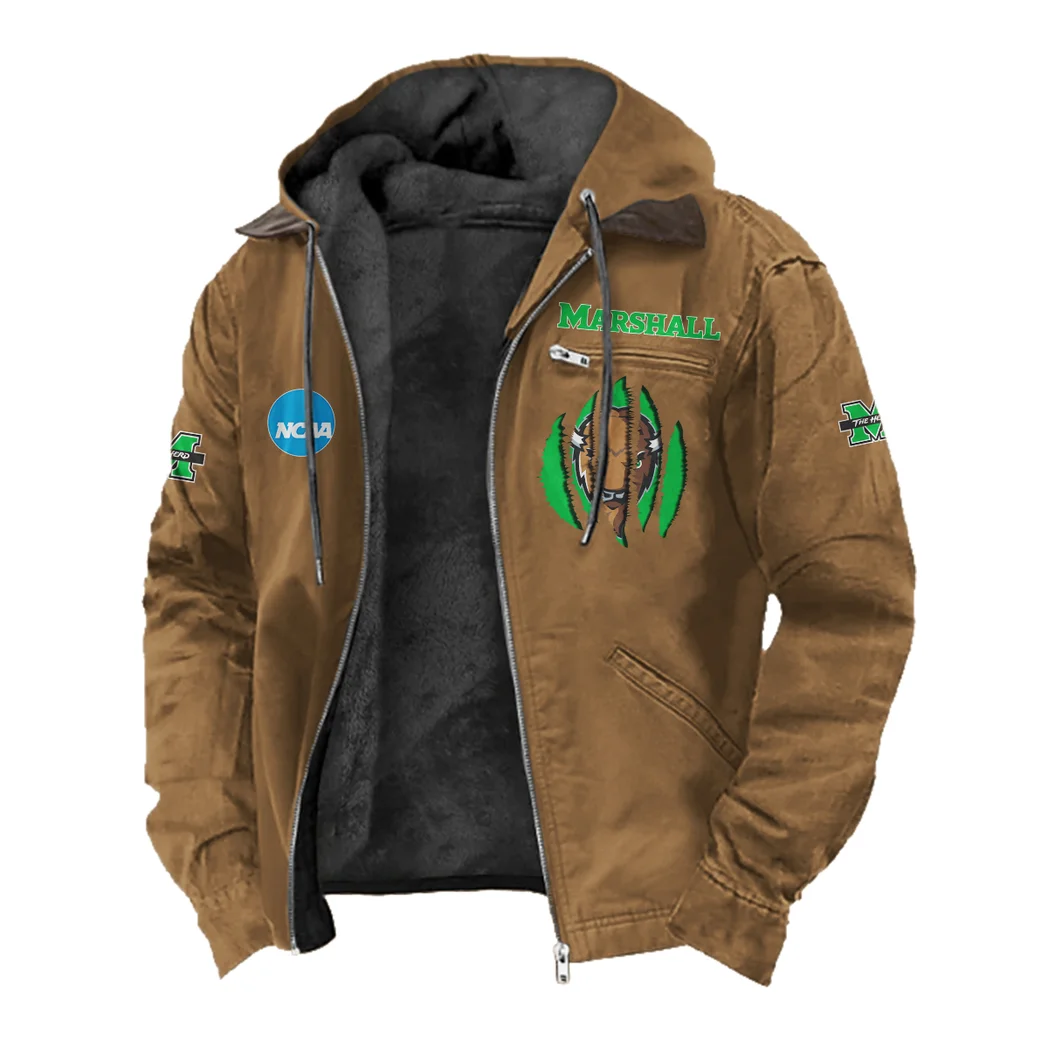 Marshall Flannel Hoodie, Sport Vibe Hooded Flannel HVN1449MT - Camel - Image 2