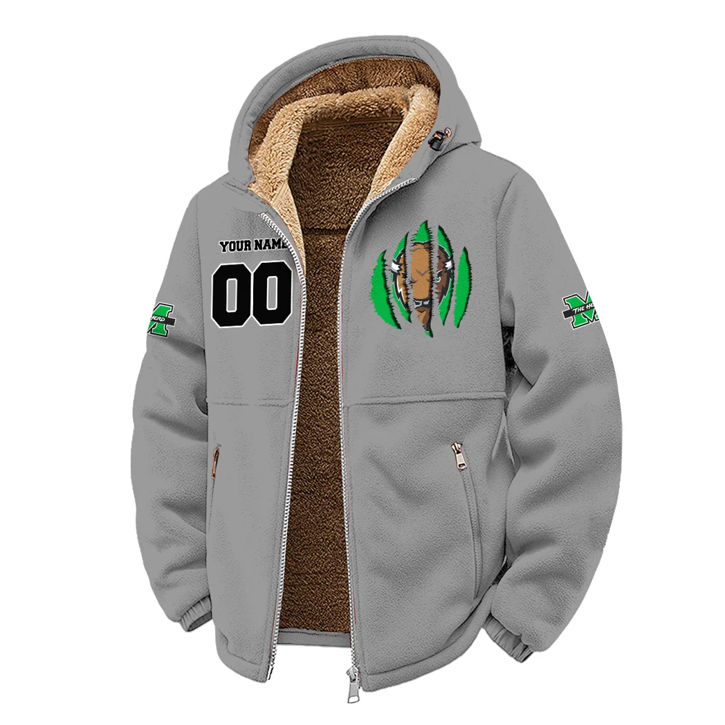 Marshall Winter Fleece Jacket, Anti-Pill Thermal Fleece HVN1449MT - Grey - Image 2