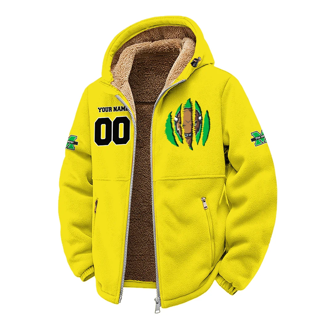 Marshall Winter Fleece Jacket, Anti-Pill Thermal Fleece HVN1449MT - Yellow - Image 2