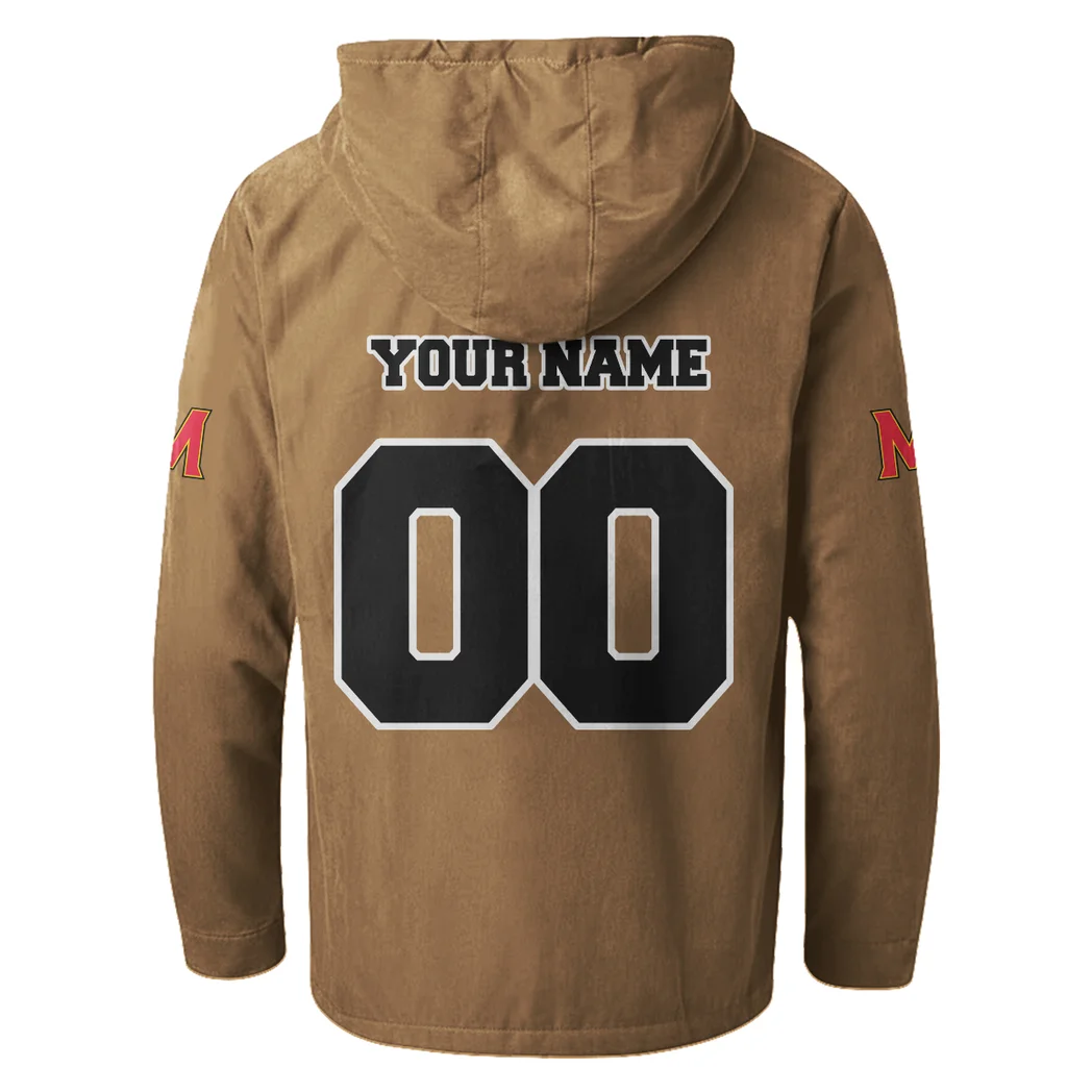The Maryland Flannel Hoodie, Everyday Game Fan Hoodie HVN1449MT - Camel - Image 3