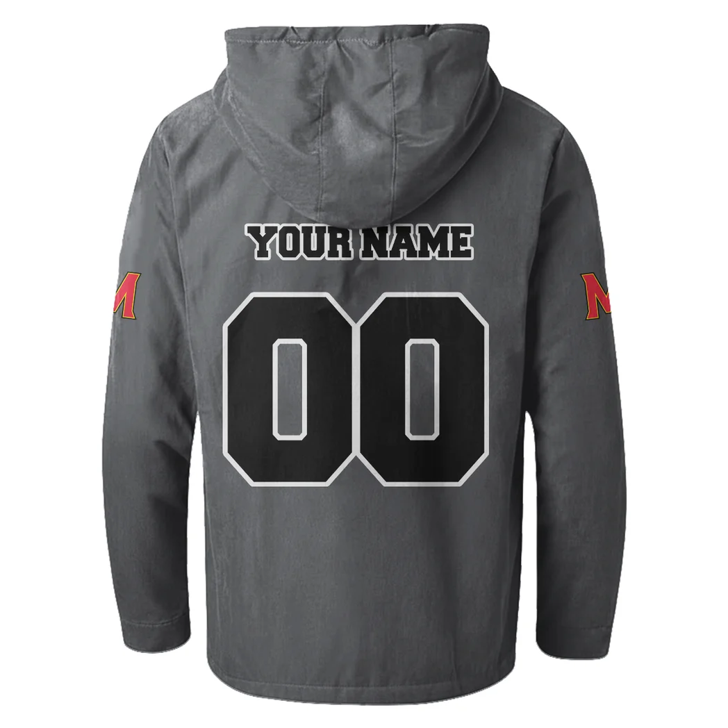 The Maryland Flannel Hoodie, Everyday Game Fan Hoodie HVN1449MT - Gray - Image 3