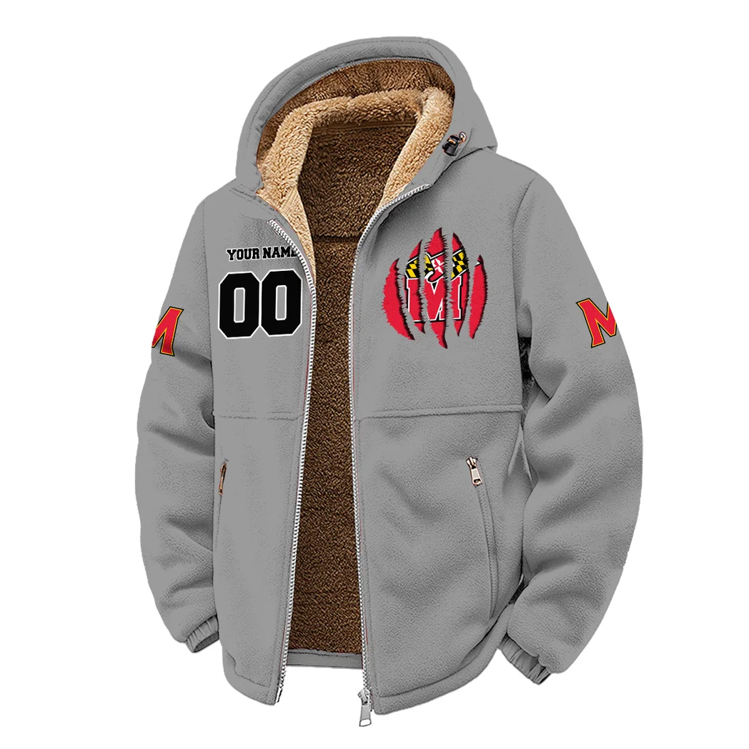 The Maryland Winter Fleece Jacket, Heavyweight Plush Fleece HVN1449MT - Grey - Image 2