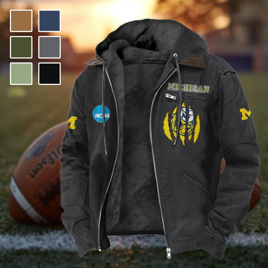 Team 145 Flannel Hoodie, Cold Game Day Hoodie HVN1449MW - Black
