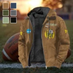 Team 145 Flannel Hoodie, Cold Game Day Hoodie HVN1449MW - Camel