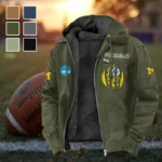 Team 145 Flannel Hoodie, Cold Game Day Hoodie HVN1449MW - Green