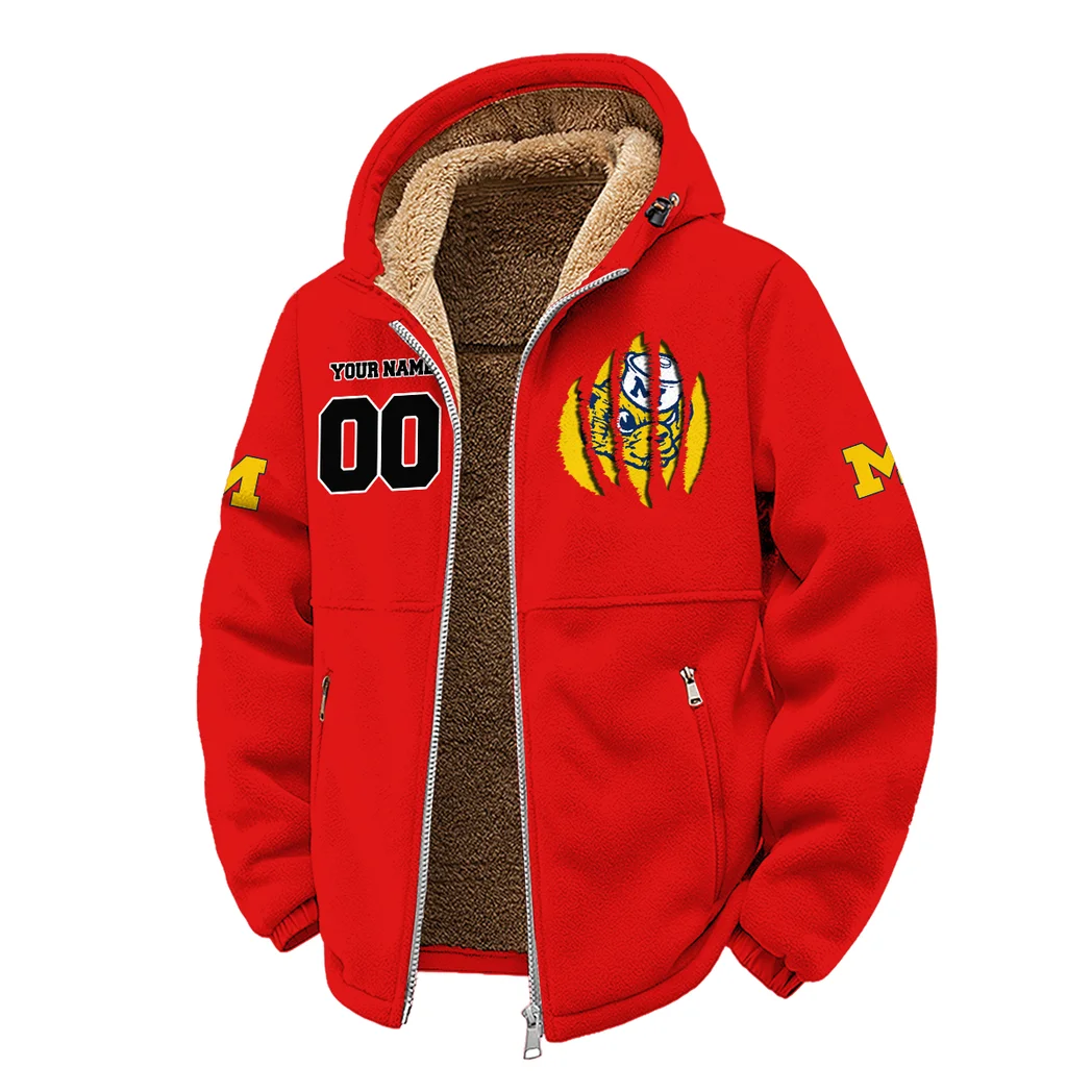 Team 145 Winter Fleece Jacket, High-Density Comfort Fleece HVN1449MW - red - Image 2
