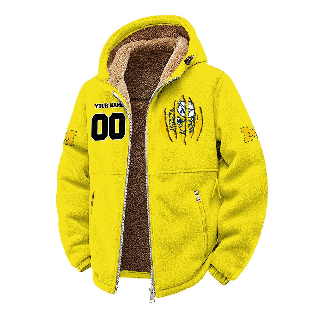 Team 145 Winter Fleece Jacket, High-Density Comfort Fleece HVN1449MW - Yellow - Image 2