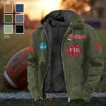 The Scarlet and Cream Flannel Hoodie, Supporter Spirit Hooded Flannel HVN1449NC - Green