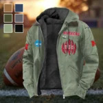 The Scarlet and Cream Flannel Hoodie, Supporter Spirit Hooded Flannel HVN1449NC - Light Green