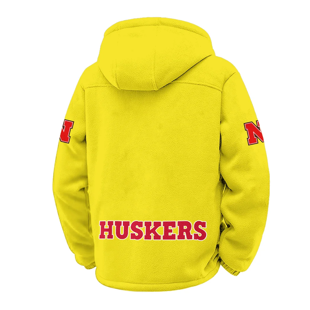 The Scarlet and Cream Winter Fleece Jacket, Warm Core Loft Fleece HVN1449NC - Yellow - Image 3