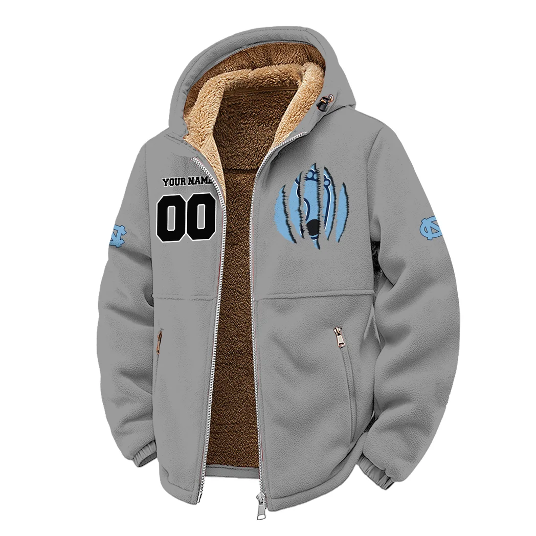 The Tar Heel Power Winter Fleece Jacket, Premium Fleece Barrier HVN1449NC - Grey - Image 2