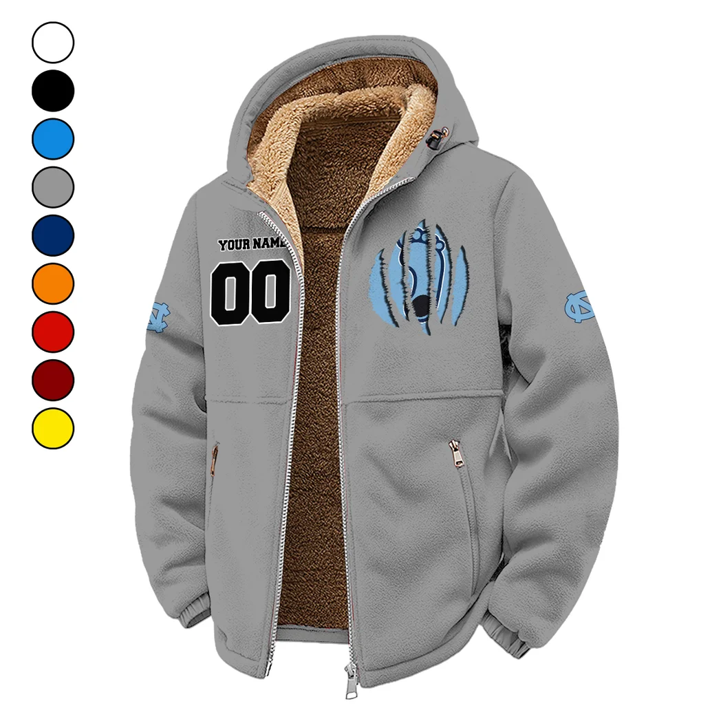 The Tar Heel Power Winter Fleece Jacket, Premium Fleece Barrier HVN1449NC - Grey