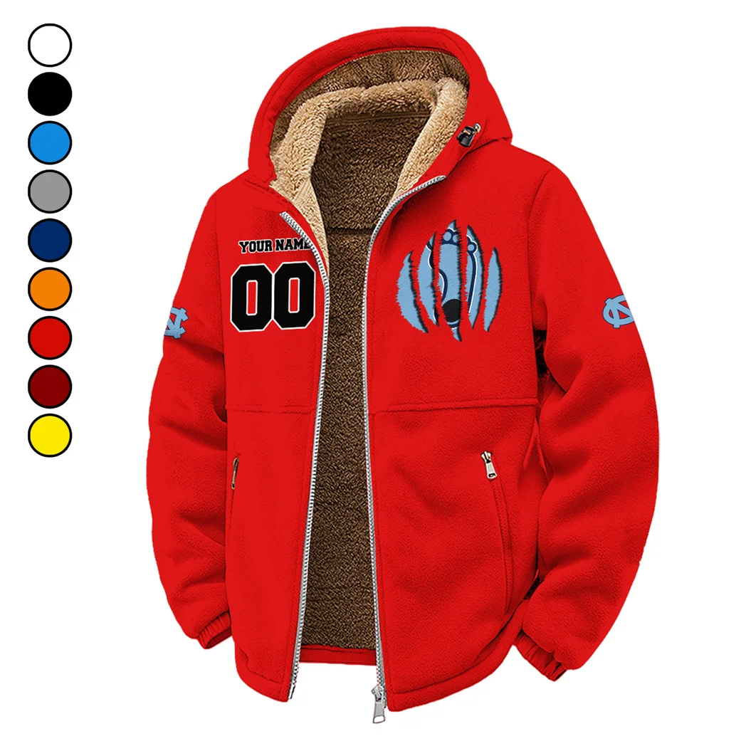 The Tar Heel Power Winter Fleece Jacket, Premium Fleece Barrier HVN1449NC - red