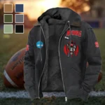 Raleighâ€™s Finest Flannel Hoodie, Athletic Lifestyle Fan Hoodie HVN1449NC - Black