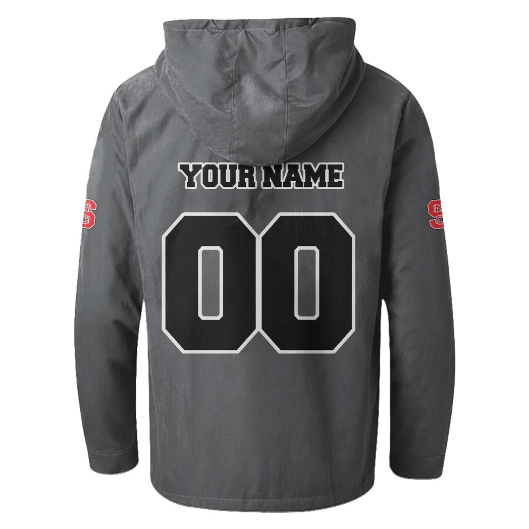 Raleigh’s Finest Flannel Hoodie, Athletic Lifestyle Fan Hoodie HVN1449NC - Gray - Image 3