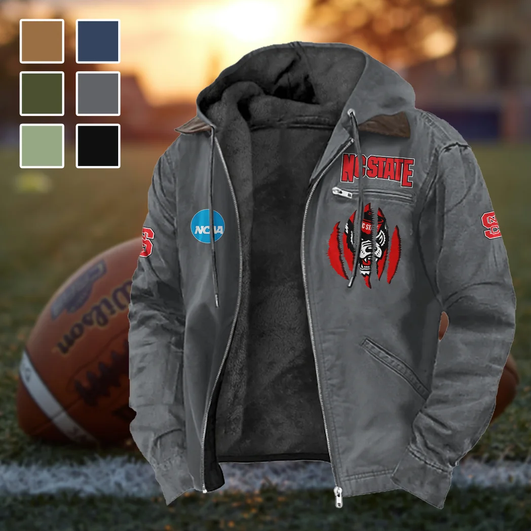 Raleigh’s Finest Flannel Hoodie, Athletic Lifestyle Fan Hoodie HVN1449NC - Gray