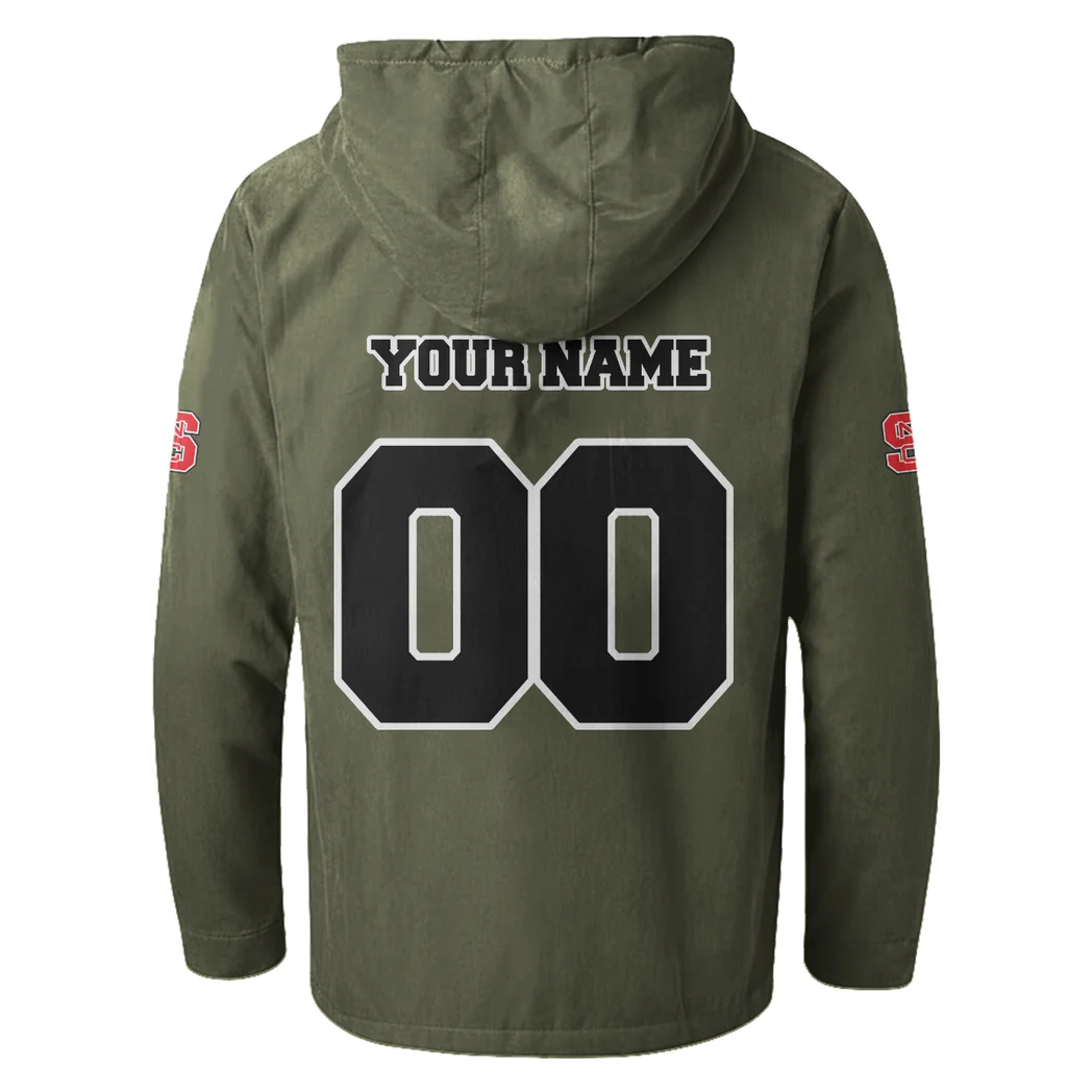 Raleigh’s Finest Flannel Hoodie, Athletic Lifestyle Fan Hoodie HVN1449NC - Green - Image 3