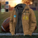The Fighting Irish Flannel Hoodie, Fan Squad Flannel Hoodie HVN1449ND - Camel