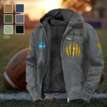 The Fighting Irish Flannel Hoodie, Fan Squad Flannel Hoodie HVN1449ND - Gray