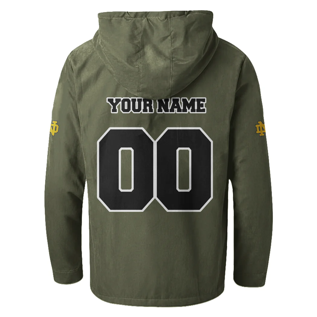 The Fighting Irish Flannel Hoodie, Fan Squad Flannel Hoodie HVN1449ND - Green - Image 3