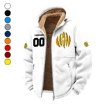 The Fighting Irish Winter Fleece Jacket, Sherpa Lined Winter Fleece HVN1449ND - White