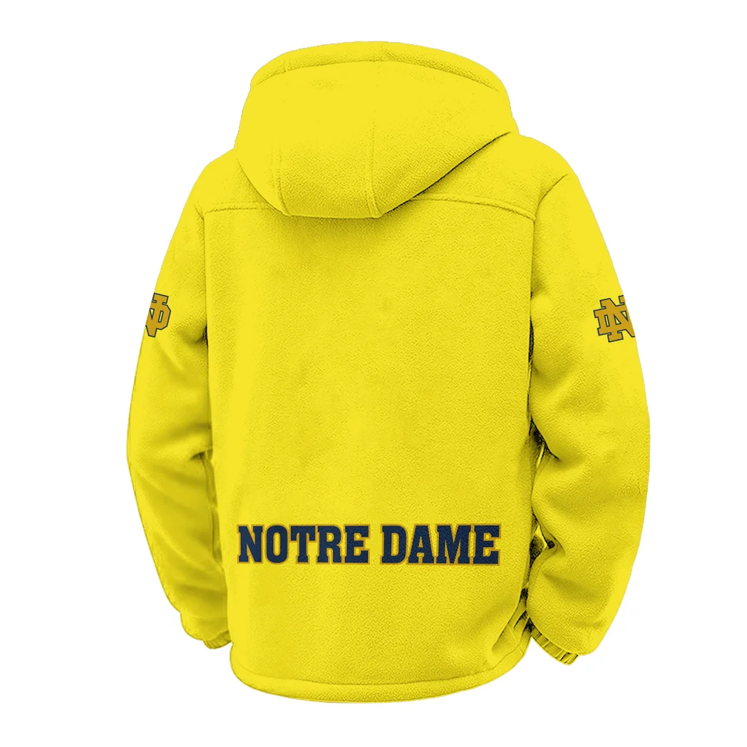 The Fighting Irish Winter Fleece Jacket, Sherpa Lined Winter Fleece HVN1449ND - Yellow - Image 3