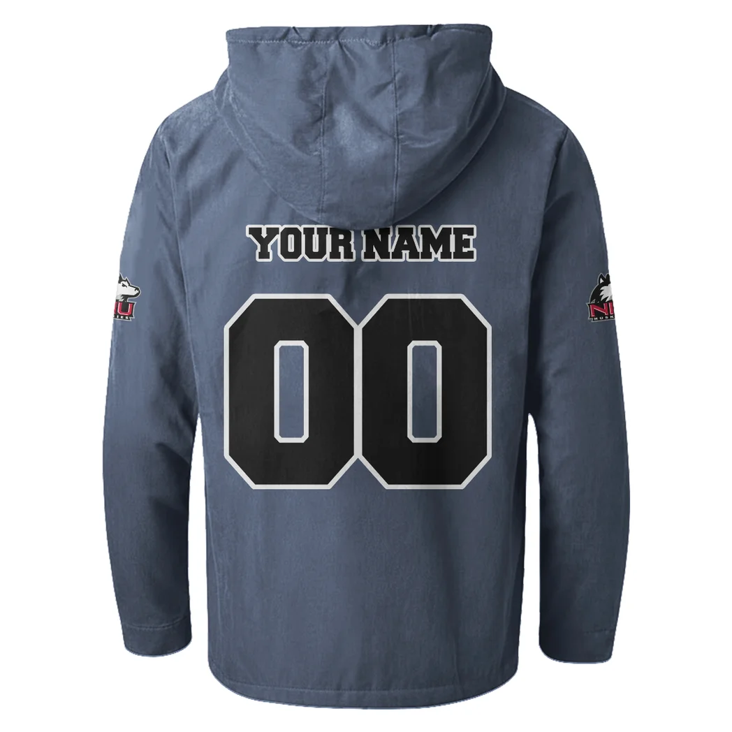The NIU Spirit Flannel Hoodie, Loyal Supporter Sport Hoodie HVN1449NI - Navy Blue - Image 3