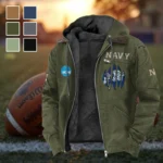 The Midshipmen Power Flannel Hoodie, Fan Pride Hooded Flannel HVN1449NM - Green