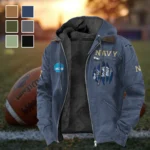 The Midshipmen Power Flannel Hoodie, Fan Pride Hooded Flannel HVN1449NM - Navy Blue