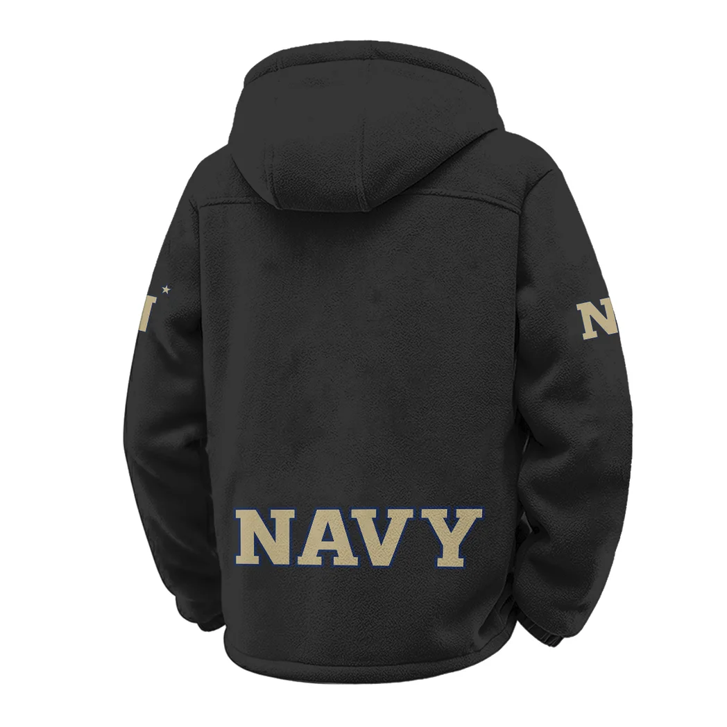 The Midshipmen Power Winter Fleece Jacket, Technical Mid-Layer Jacket HVN1449NM - Black - Image 3