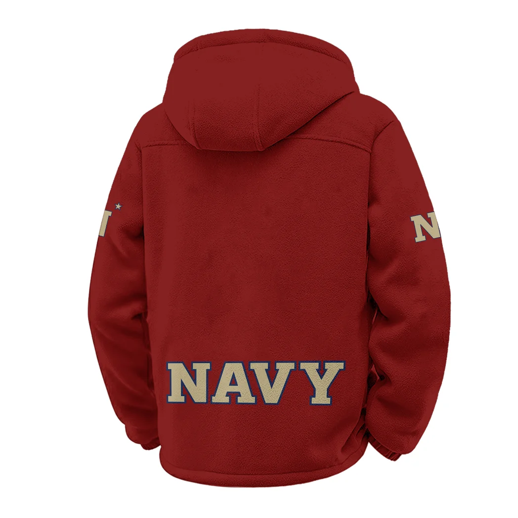 The Midshipmen Power Winter Fleece Jacket, Technical Mid-Layer Jacket HVN1449NM - Wine - Image 3