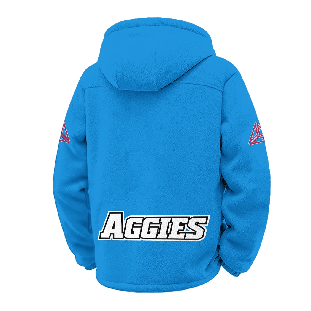 The NMSU Force Winter Fleece Jacket, All-Mountain Sport Jacket HVN1449NM - cyan - Image 3