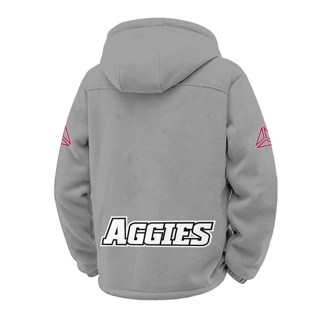 The NMSU Force Winter Fleece Jacket, All-Mountain Sport Jacket HVN1449NM - Grey - Image 3