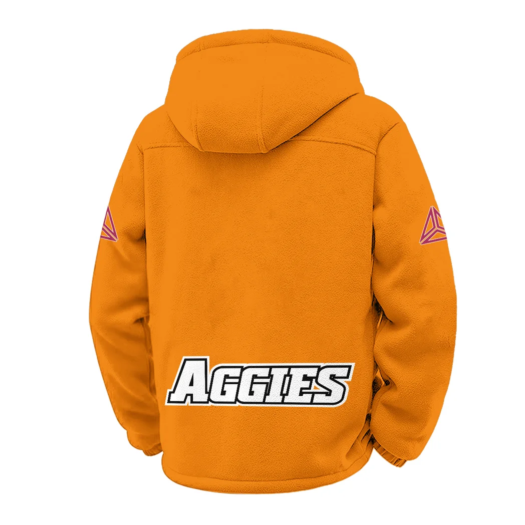 The NMSU Force Winter Fleece Jacket, All-Mountain Sport Jacket HVN1449NM - Orange - Image 3