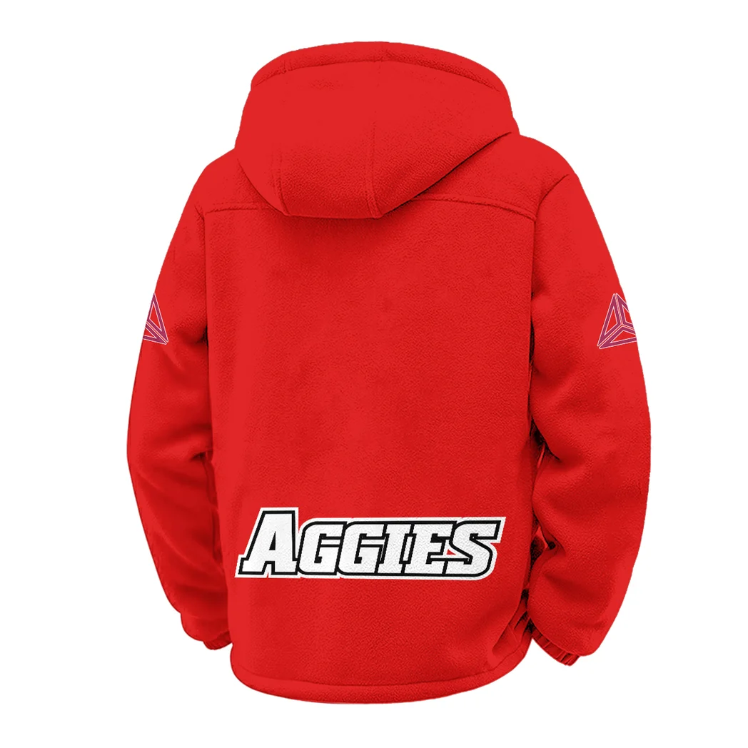 The NMSU Force Winter Fleece Jacket, All-Mountain Sport Jacket HVN1449NM - red - Image 3