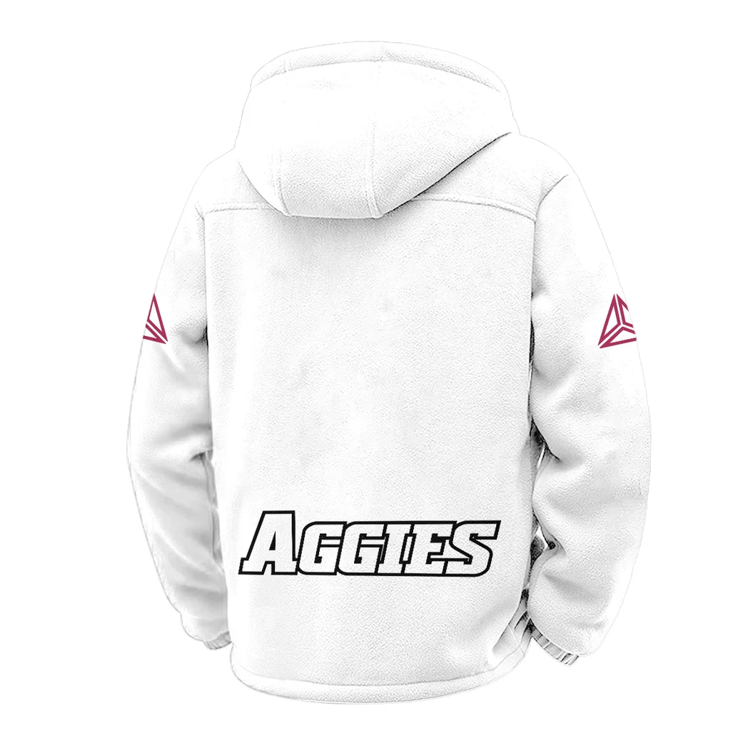 The NMSU Force Winter Fleece Jacket, All-Mountain Sport Jacket HVN1449NM - White - Image 3