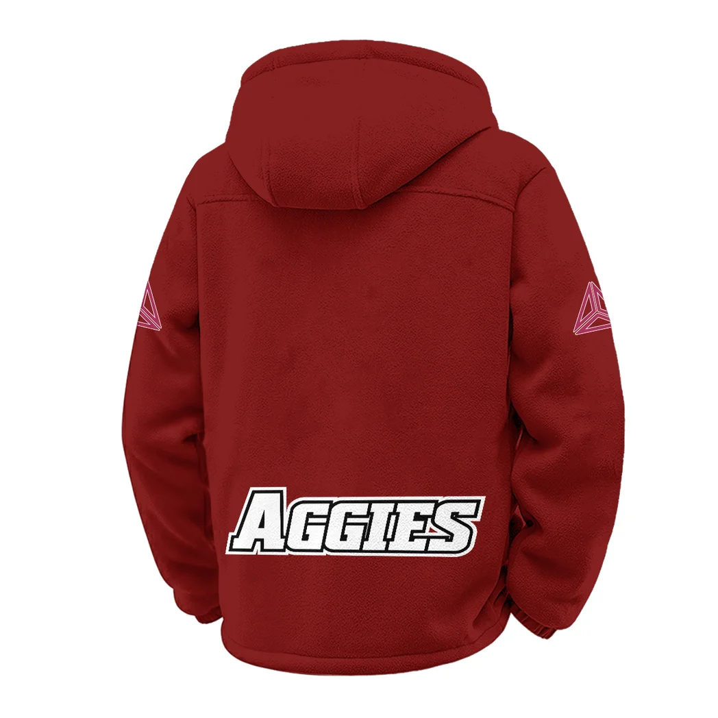 The NMSU Force Winter Fleece Jacket, All-Mountain Sport Jacket HVN1449NM - Wine - Image 3