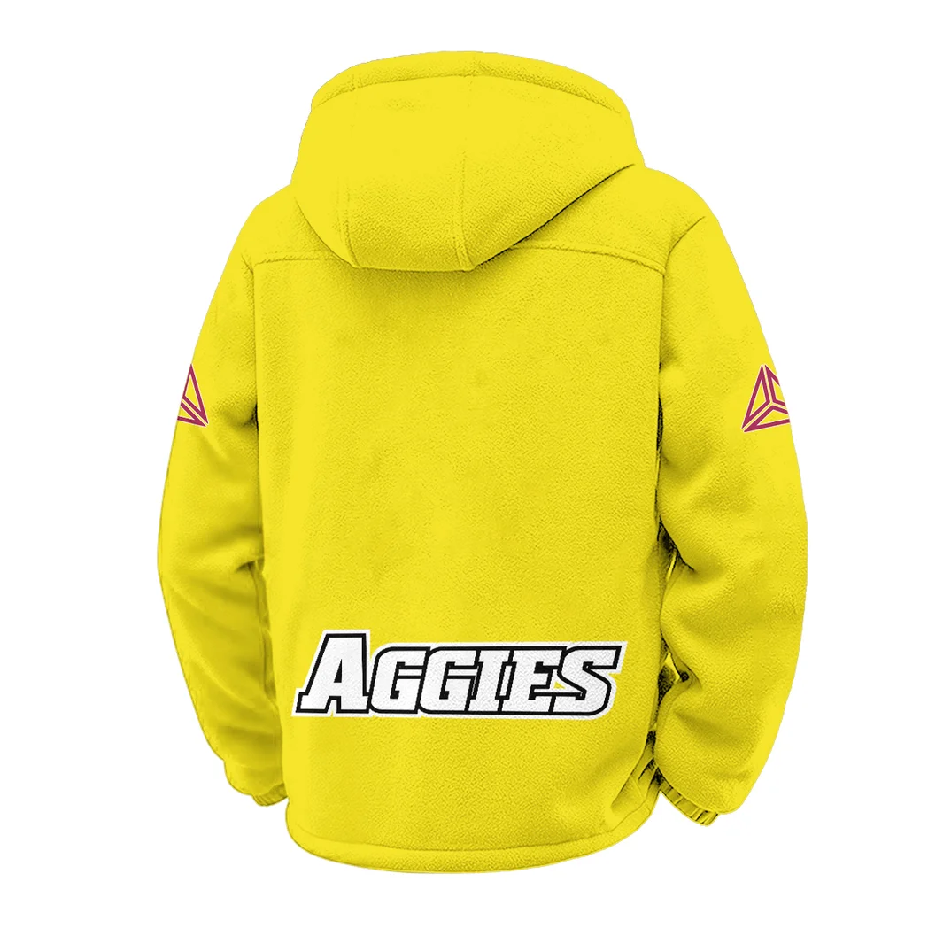 The NMSU Force Winter Fleece Jacket, All-Mountain Sport Jacket HVN1449NM - Yellow - Image 3