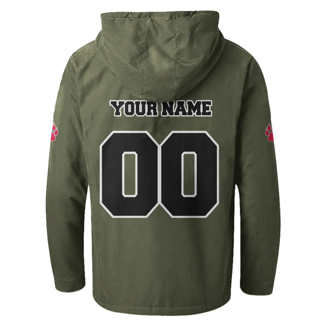 The Lobo Ambush Flannel Hoodie, Casual Sport Hooded Flannel HVN1449NM - Green - Image 3