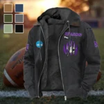 The Wildcat Pride Flannel Hoodie, Everyday Supporter Hooded Flannel HVN1449NW - Black