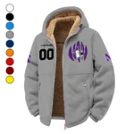 The Wildcat Pride Winter Fleece Jacket, Cold Weather Hiking Fleece HVN1449NW - Grey