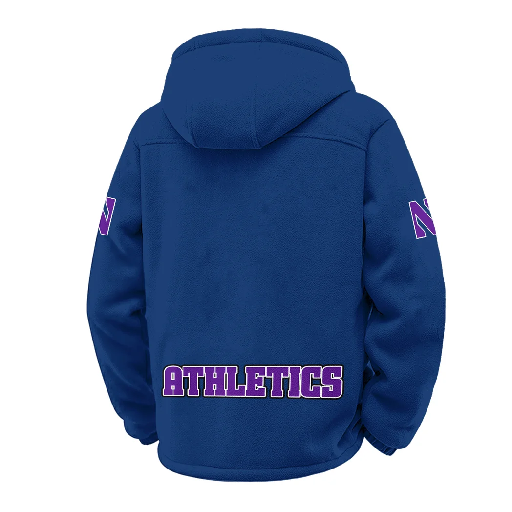 The Wildcat Pride Winter Fleece Jacket, Cold Weather Hiking Fleece HVN1449NW - Navy - Image 3