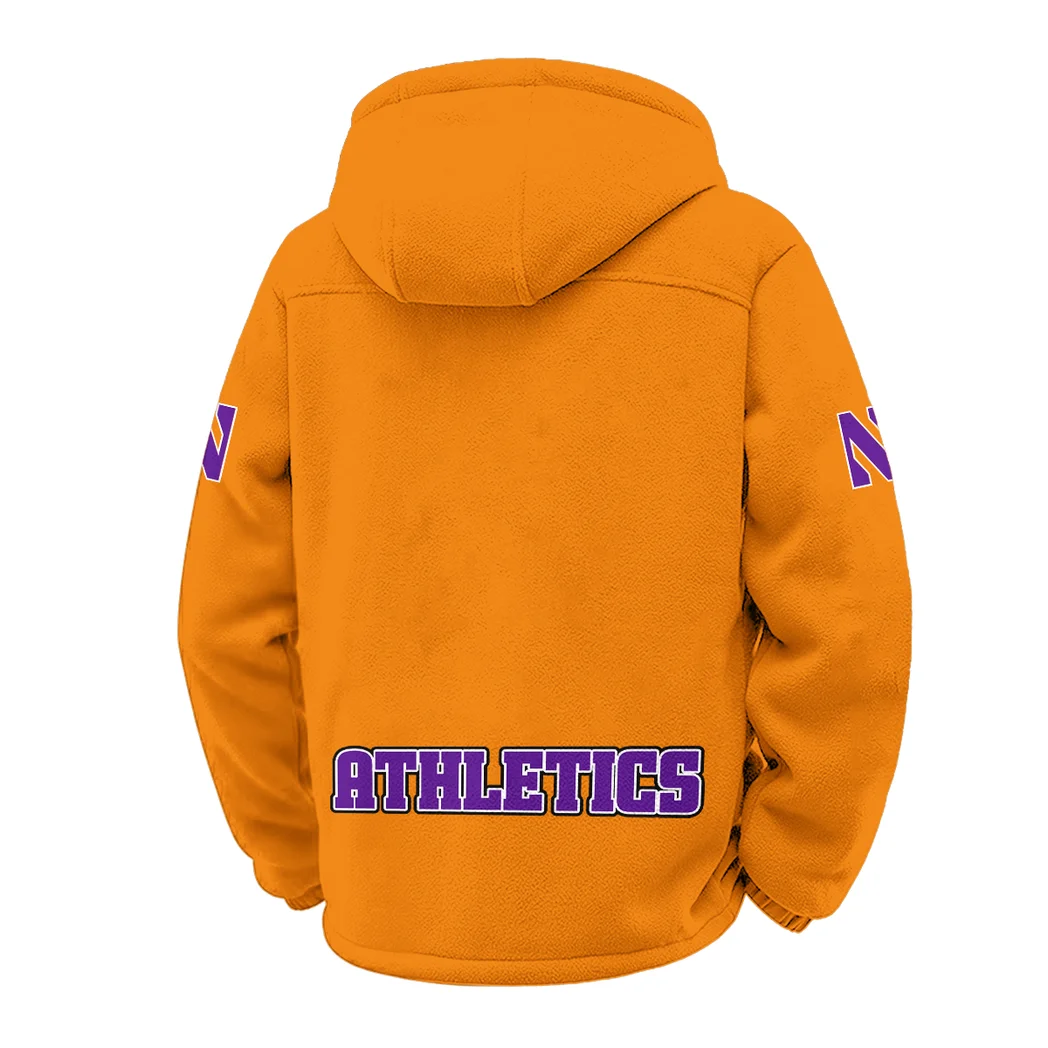 The Wildcat Pride Winter Fleece Jacket, Cold Weather Hiking Fleece HVN1449NW - Orange - Image 3