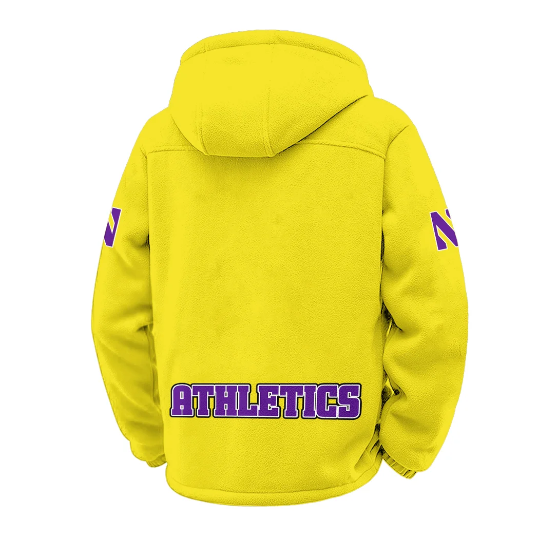 The Wildcat Pride Winter Fleece Jacket, Cold Weather Hiking Fleece HVN1449NW - Yellow - Image 3