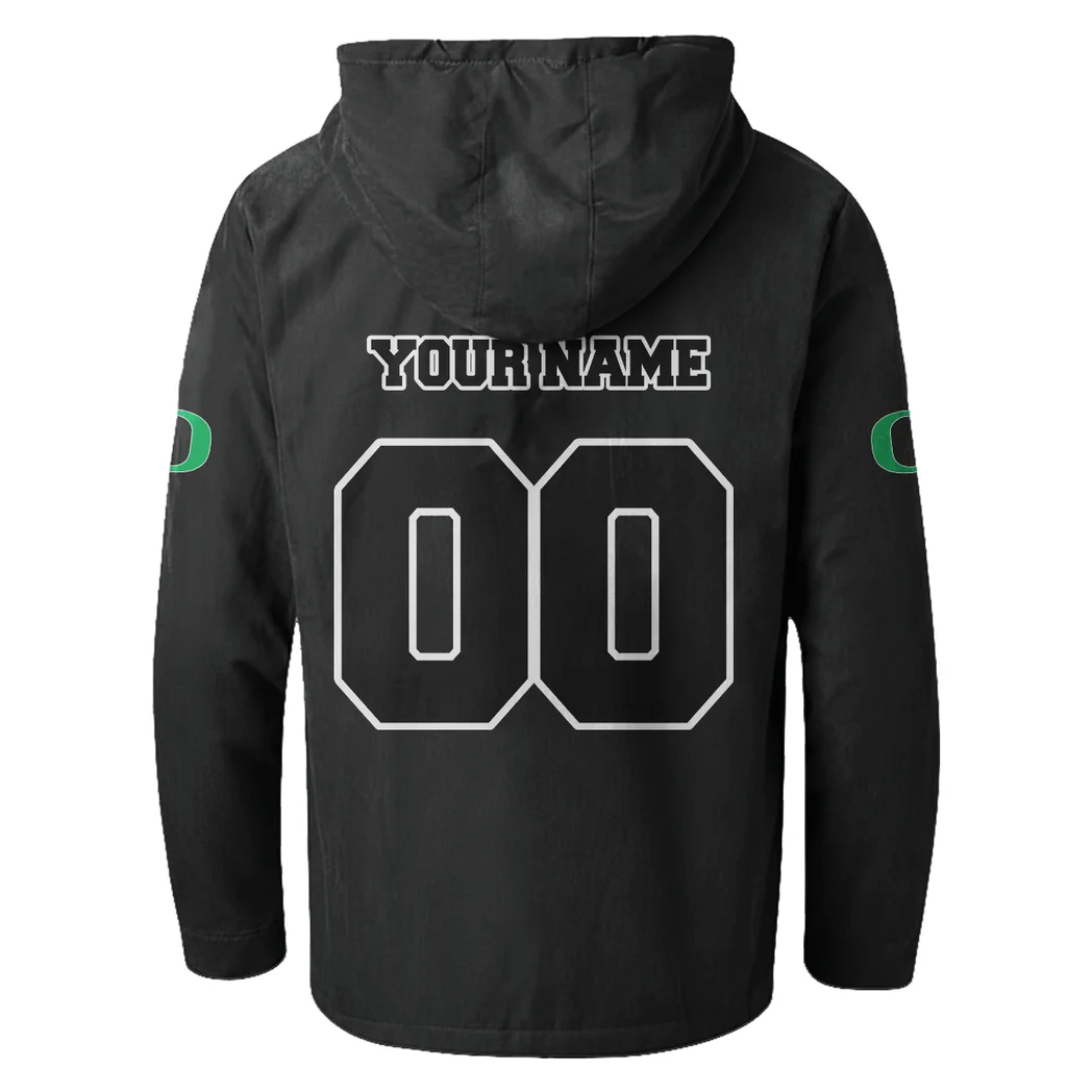 The Duck Spirit Flannel Hoodie, Team Spirit Flannel Hoodie HVN1449OD - Black - Image 3