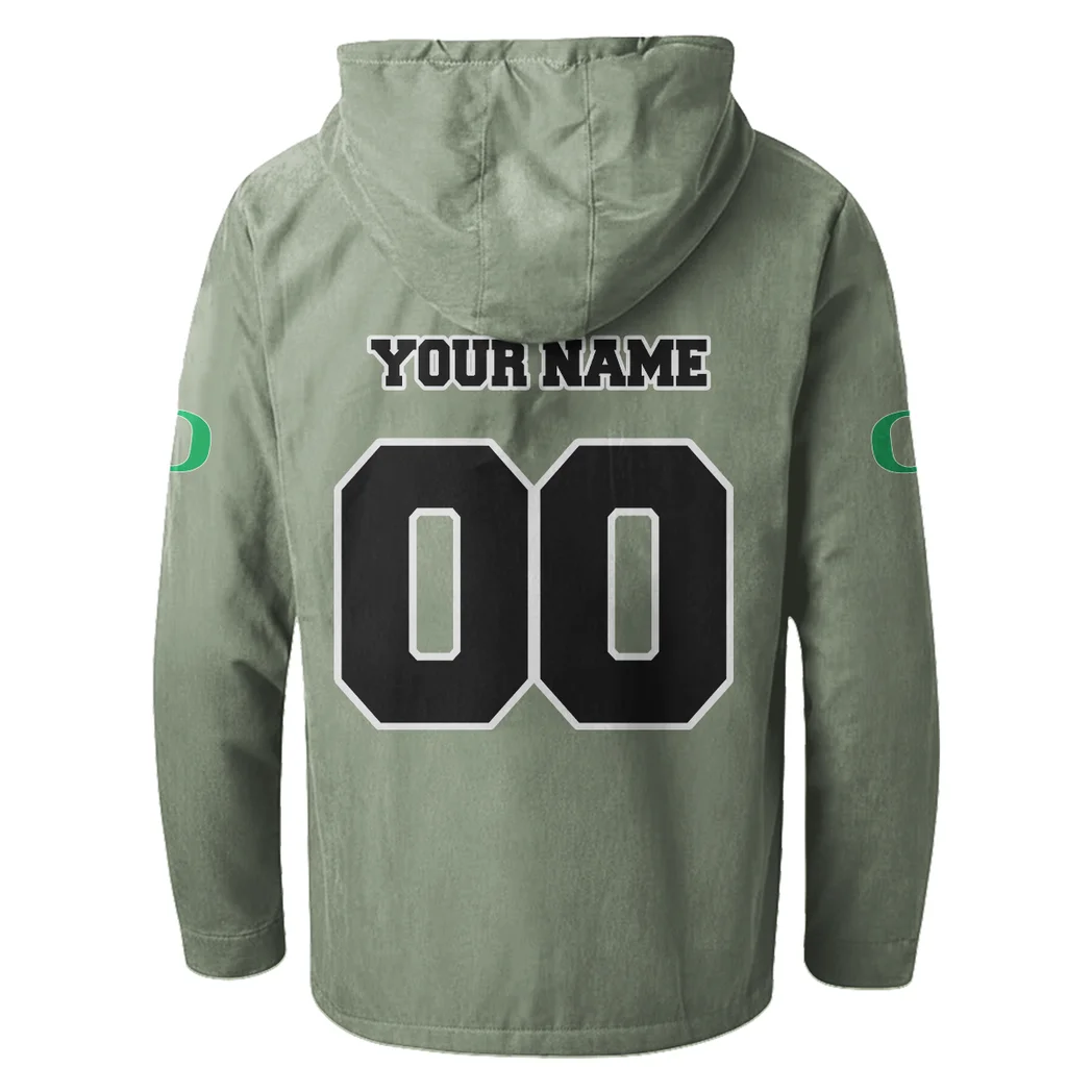 The Duck Spirit Flannel Hoodie, Team Spirit Flannel Hoodie HVN1449OD - Light Green - Image 3