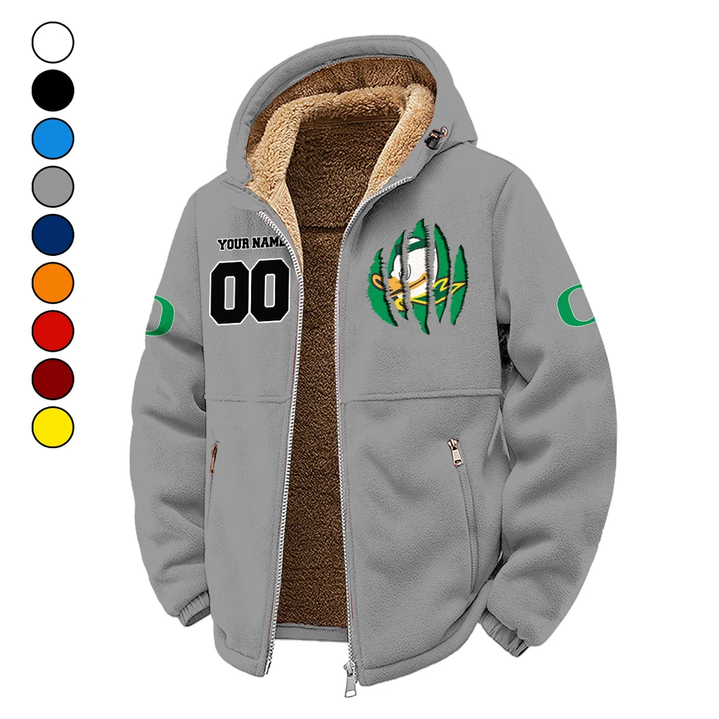 The Duck Spirit Winter Fleece Jacket, Cross-Training Thermal Zip HVN1449OD - Grey